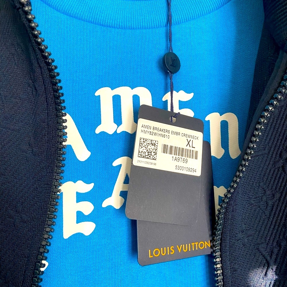 New Blue Louis Vuitton Lightweight Crewneck Sweatshirt(COA) - Picture 2 of 5